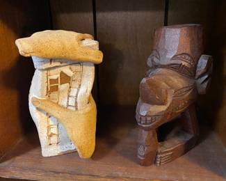 Handmade sculptures.