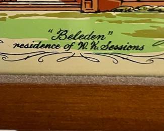 New England banjo clock - "Beleden" residence of W. K. Sessions.