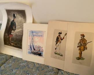 Revolutionary War prints.