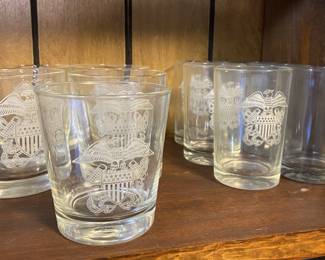 Vintage Military Officers Club Glasses.
