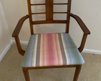 Morganton ladderback cherry dining chairs.