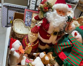 Assorted holiday decorations.