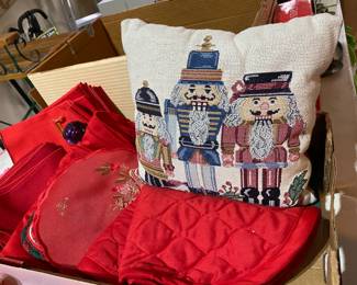 Assorted holiday decorations.