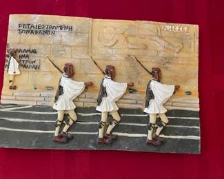 Plaque with Greek soldiers.