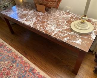 Granite top coffee table.