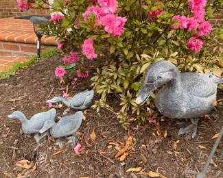Concrete garden ornaments.