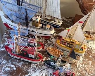 Model ships.