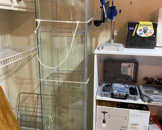 Glass display case.