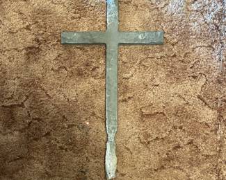 Old Heavy Metal Cross off the Top of St. Phillips Catholic Church in El Campo