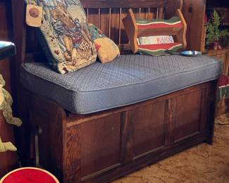 Vintage Bench with Cushion