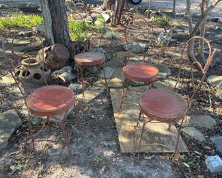 Metal Ice Cream Parlor Chairs