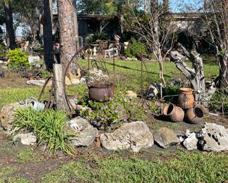 Hanging Cast Iron Cauldron, Planters