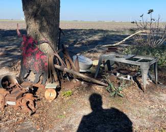 Longhorn Metal Cutout, Double Wash Stand 