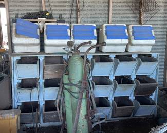 Wood Bins, Acetylene Torch