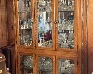 Light-up Curio Cabinet, Crystal & Glassware