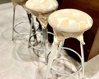 Round steel stools (4 available)