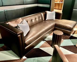 Brown Leather Sectional Sofa