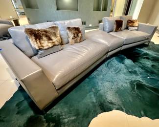 Three Piece Leather Sectional Sofa $3,000