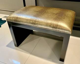 Gold on Black Leather Seat