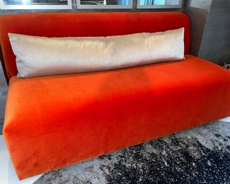 Orange Velvet Lounger