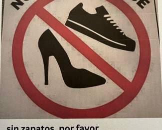 Remember no shoes to be worn in the mansion, plan accordingly