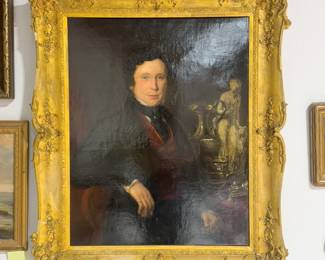 Large Sitting Portrait Unknown Artist Quality 