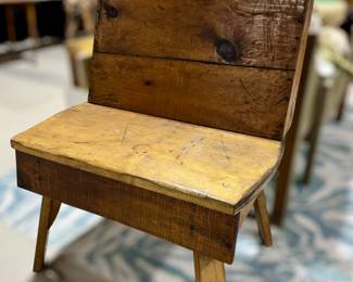 Great Primitive Bench w/Back Super Find 