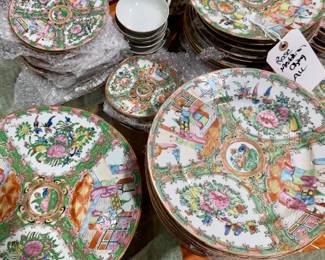 Antique Rose Medallion Set w/many pieces