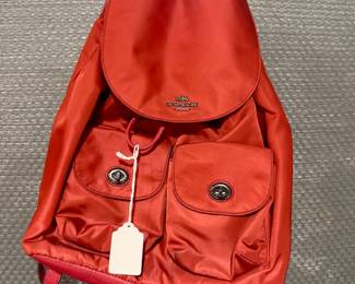 Red COACH Backpack