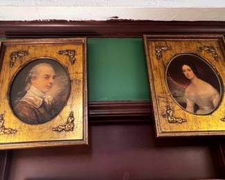 Antique oil portraits 