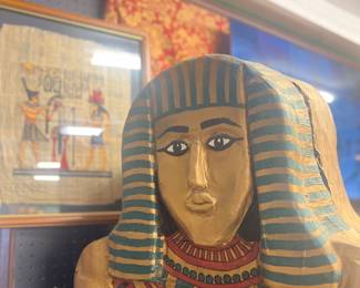 Large paper mache mummy. Opens so you can get inside!