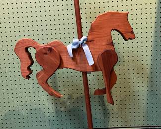 Vintage wooden carousel horse 