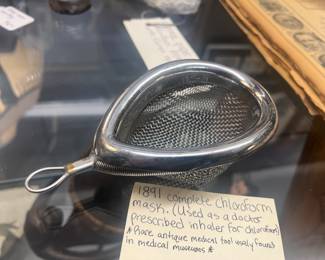 Antique doctors equipment. Chloroform inhaler. 