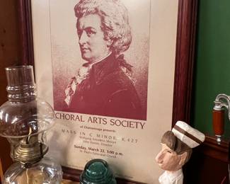 Vintage Chattanooga scholar arts society poster Mozart