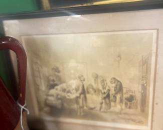 Antique framed artwork