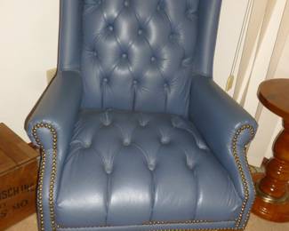 Beautiful leather tufted chair