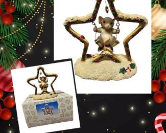 Fitz Floyd  Charming Tails  Special Edition  Retired  Swinging On A Star 
