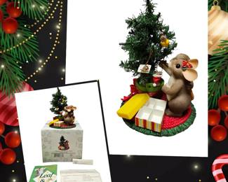Fitz Floyd  Charming Tails  Retired 2005  Member Exclusive  Memories Decorate Our Lives 