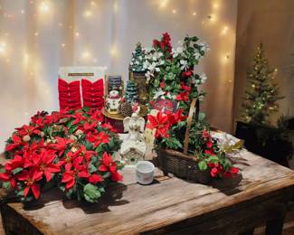 Vintage Christmas Candle Wreaths A Lot Of Flower Sticks  Tea Light Warmers Etc