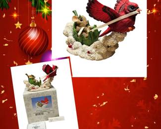 Fitz Floyd  Charming Tails  Signed Special Event Limited Edition Dashing Through A Winter Land 