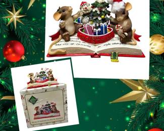 Fitz Floyd  Charming Tails  Retired Member Exclusive  The Joy Of Christmas Can Popup Anywhere 