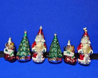 Vintage 1997 Glassworks Ornaments Santa  Tree  Stocking 