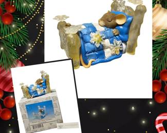 Fitz Floyd  Charming Tails  Special Edition  Retired  Dreamin Of A White Christmas  