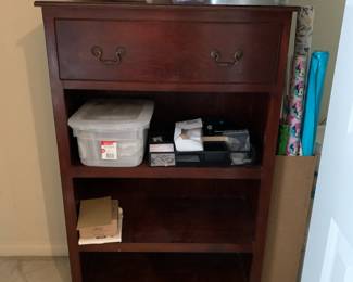 antiques chest and shelving