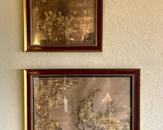 Chinese gilt on silk art