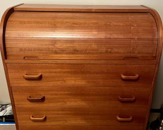 MCM teak rolltop desk - Danish modern