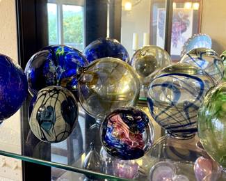 Assorted glass art