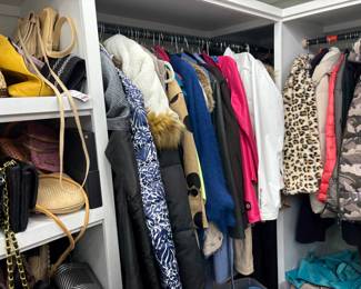 . . . purses galore and more outer wear