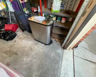 . . . stainless steel waste basket