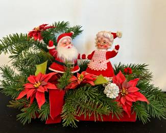 Poinsettia Christmas centerpiece